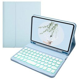 Royal Bailey TS006D Funda con Teclado Bluetooth Inglés QWERTY USA para iPad Mini 6 Azul