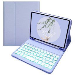 Royal Bailey TS006D Funda con Teclado Bluetooth Inglés QWERTY USA para iPad Mini 6 Morada