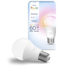 Hue Essentials Bombilla Led Inteligente E27 8W 806 lúmenes RGB Compatible con Alexa y Google