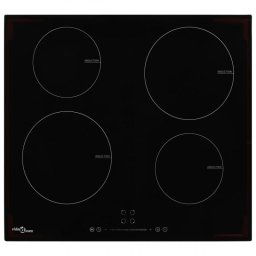 VidaXL Placa Vitrocerámica de Inducción 4 Zonas 60cm Negra