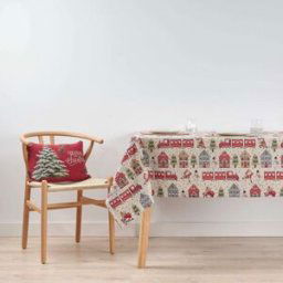 Muare Home Mantel navidad antimanchas reversible jacquard multicolor 300x170 cm