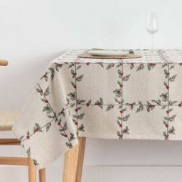 Muare Home Mantel navidad antimanchas premium jacquard multicolor 300x170 cm