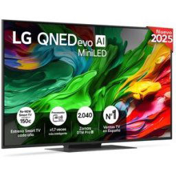 LG TV QNED evo MiniLED AI 139cm (55') 55QNED86A6A, 4K Smart TV. Negro