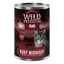 Wild Freedom Adult "Red" 6 x 400 g - receta sin cereales - Ruby Midnight - Cerdo, ternera y conejo