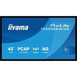Panel interactivo iiyama T4329AS-B1AG 4K 42.5'' LED 20 puntos táctiles Android WiFi 24/7