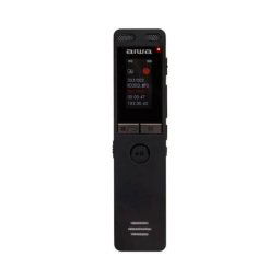 Grabadora de voz Aiwa DVR-A400 negra 16GB USB-C FM Micrófono estéreo