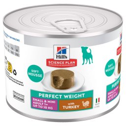 Hill's Science Plan Perfect Weight Adult Small & Mini Mousse - Pavo (24 x 200 g)