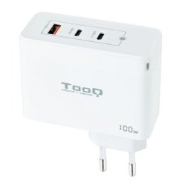 Cargador de Pared TOOQ TQWC-GANQC2PD100W 2xUSB-C 1xUSB-A GaN 100W Blanco