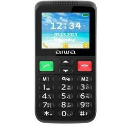Teléfono móvil AIWA FPH-S200-4G Dual SIM, 4G LTE, Pantalla 2,4″, Botón SOS, Negro