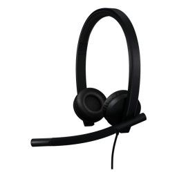 Auriculares Logitech con cable USB-C, cancelación de ruido, micrófono y controles integrados negros