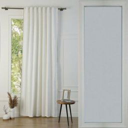 Febronie Cortina con pasadores algodón blanco / arena 140x260