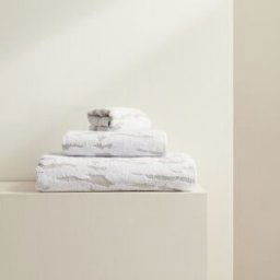 Graccioza Toalla de baño algodón lino 600 gr/m2 Stratus . Blanco Baño
