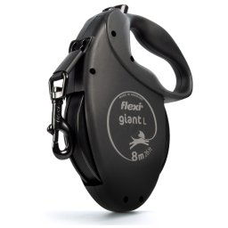 Correa extensible flexi Black Edition de cinta, 8 m - L: hasta 50 kg