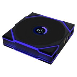 Ventilador suplementario Lian-Li UNI FAN TL 120mm ARGB PWM sin cables LCD panel táctil negro