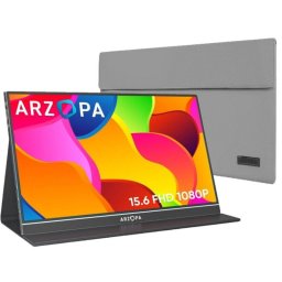 Monitor ARZOPA S1 Table 15,6" FullHD 60Hz IPS HDR Ultrafino Altavoces Dual USB-C Mini-HDMI