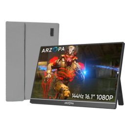 Monitor ARZOPA 16,1" FullHD 144Hz IPS HDR Altavoces Soporte Integrado USB-C HDMI