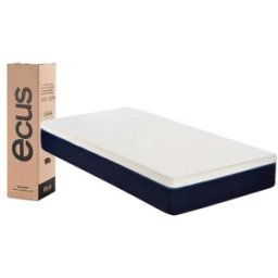 Ecus Colchón enrollado de muelles ensacados Care Junior Slim . Azul / Blanco Cama 105 x 200 cm