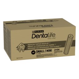 PURINA Dentalife snacks dentales para perros pequeños (7-12 kg) - Pack % - 108 barritas (36 x 49 g)