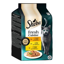 Sheba Fresh Cuisine Taste of Rome comida húmeda para gatos - 6 x 50 g - Pavo, pollo y ave en salsa