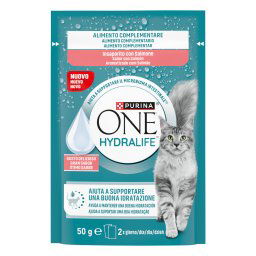PURINA ONE Hydralife líquido para gatos 12 x 50 g - con sabor a salmón