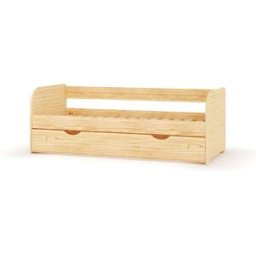 ID Kids Sofá cama nido madera maciza natural 80x200 cm