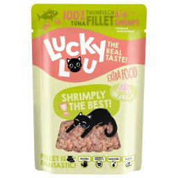 Lucky Lou Extra Food 12 x 70 g - Atún y gambas en gelatina