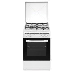 Vitrokitchen CB5535BBE Cocina a Gas Butano 3 Fuegos con Horno Eléctrico Blanca