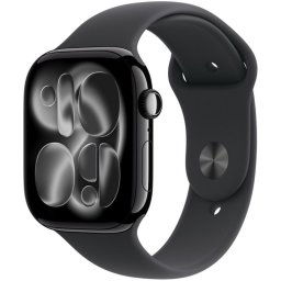 Apple Watch Series 11 GPS 46mm Caja de Aluminio Negro Azabache con Correa Deportiva Negra S/M