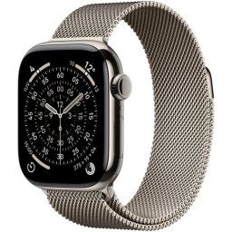 Apple Watch Series 11 GPS + Cellular 42mm Caja de Titanio Natural con Pulsera Milanese Loop Natural