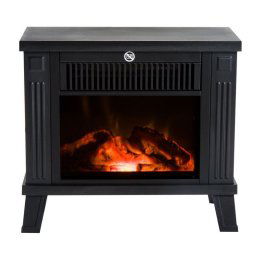 HomCom Chimenea Eléctrica Móvil con Llama LED 1200W