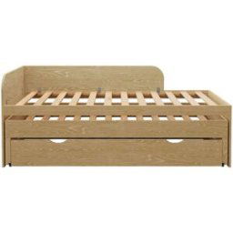ID Kids Cama nido con cajón y colchones madera maciza 90x200 cm