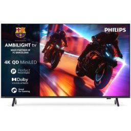 Philips TV QD-MiniLED 139 cm (55') Ambilight 55MLED920/12 UHD 4K, Dolby Vision y Dolby Atmos, Titan OS, Smart TV. Negro