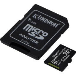 KINGSTON SDCS2/64GB - Tarjeta de memoria microSDXC de 64 GB, Canvas Select Plus