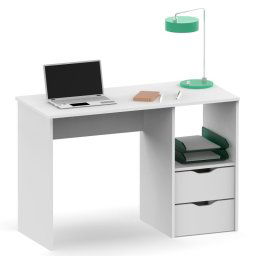 Briebe Bri-1005 Escritorio con Cajones para Ordenador 76x115x50cm Blanco