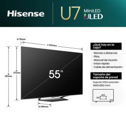 Hisense 55U7NQ 55" Mini-LED UltraHD 4K 144Hz IMAX Dolby Vision