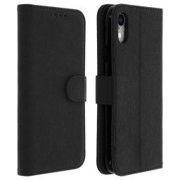 Avizar Funda Tipo Cartera Negra para Apple iPhone XR