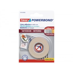 Cinta adhesiva doble cara tesa para interiores 1,5 m x 19 mm