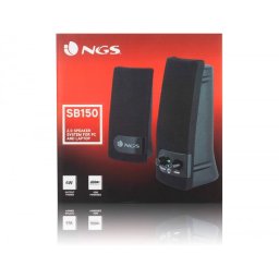 Altavoz ngs multimedia 2.0 rms 2w alimentacion usb con interruptor volumen color negro