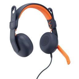 Logitech Zone Learn Auriculares Supraaurales para Estudiantes USB-C Azul/Naranja
