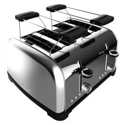 Tostador Cecotec 04828 1700W 4 Ranuras Extraanchas Acero Inoxidable Negro/Plata