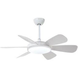 Wonderlamp Ventilador de techo blanco con luz y motor dc silencioso
