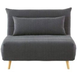 Maisons du Monde Sillón cama de 1 plaza gris antracita