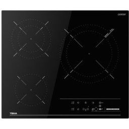 Teka Placa vitrocerámica con 3 zonas de cocción - 63620 TTC. Negro