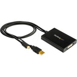 STARTECH.COM ST MDP2DVID2 - Monitor adaptador, Mini-DP > DVI-I, USB-PD, negro