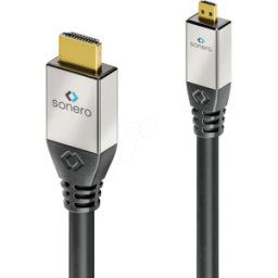 SONERO SON HC300-020 - HDMI a Micro Premium Alta Velocidad con Ethernet 4K 60 Hz 2 m..