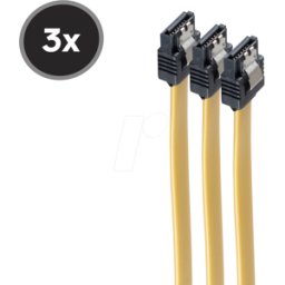 SHIVERPEAKS SHVP BS78246-5Y3 - Juego de 3, cable SATA 6 GB/s macho > macho, 0,5 m, amarillo