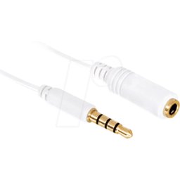 DELOCK 84482 - Cable de audio, conector jack de 3,5 mm en acoplamiento, iPhone,