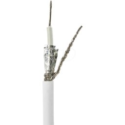 NEDIS N CSBR4025WT1000 - Cable de antena en rollo, RG58C/U, 100.0m, blanco