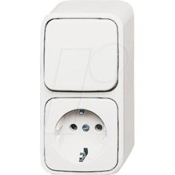 BUSCH-JAEGER BJ 2601-6 EAP - Toma de corriente combinada, con interruptor basculante de desco