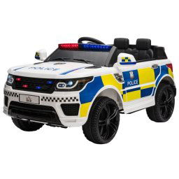 Homcom Coche Eléctrico para Niños de Policía de +3 Años con Mando a Distancia